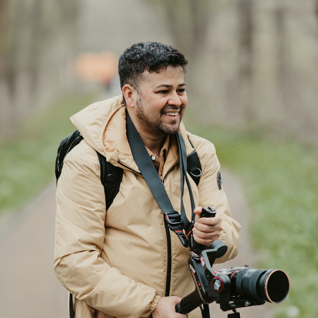 Professional headshot of male video production instructor
